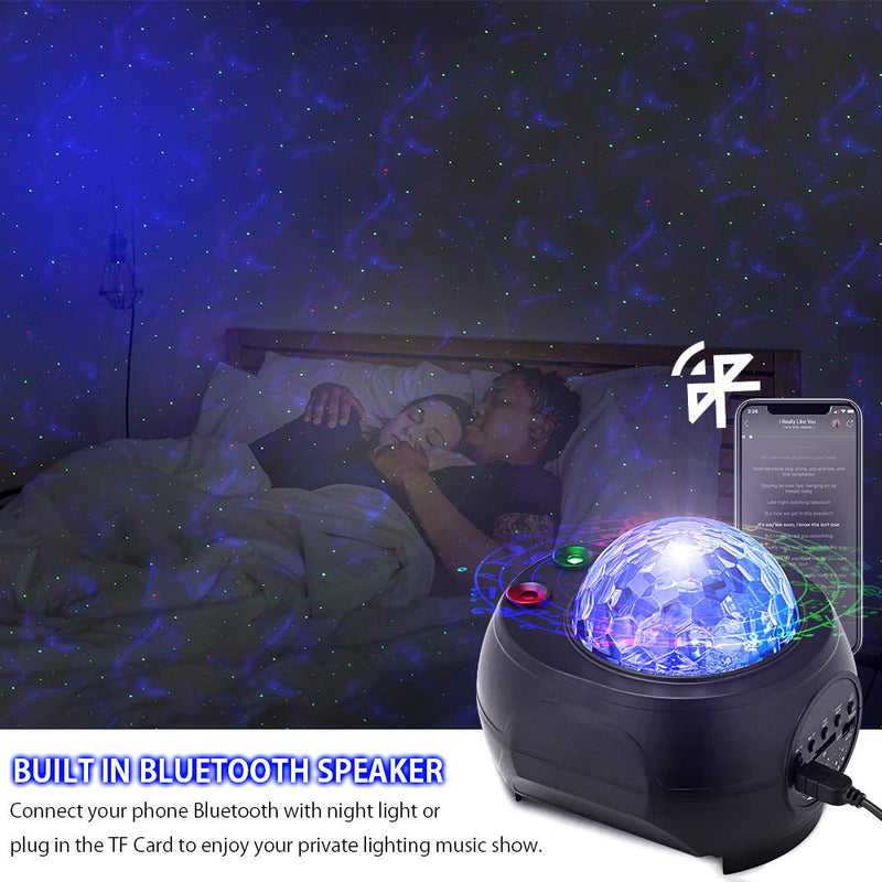 [AUSTRALIA] - IROO Galaxy Projector, Star Light Projector For bedroom 4 in 1 Ocean Wave Projector with Bluetooth Music Speaker for Baby Kids Bedroom/Party Decoration/Home Theatre/Night Light Ambiance 