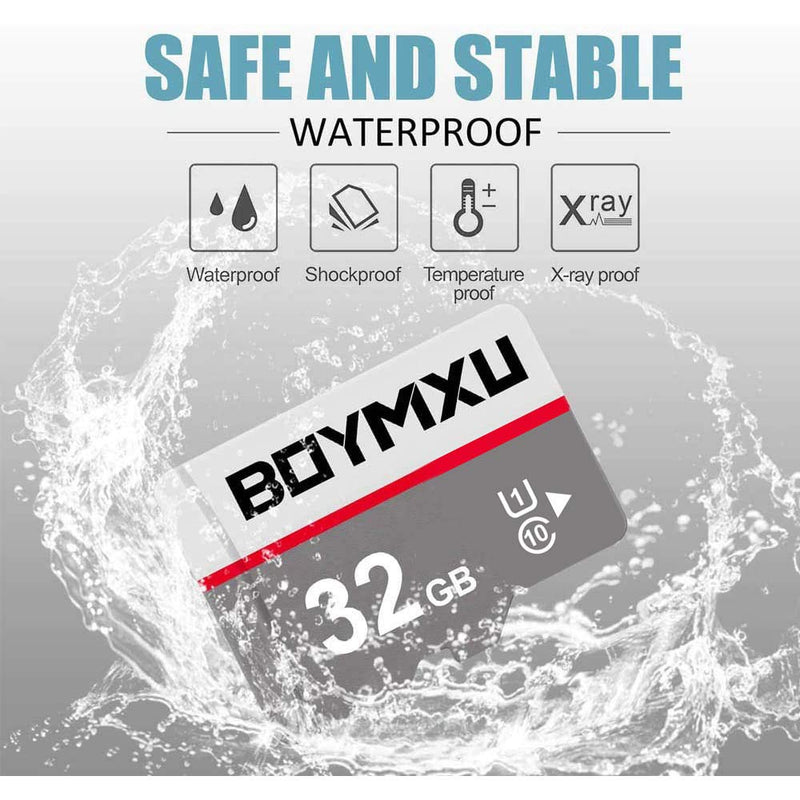 TF Memory Card 32GB,BOYMXU TF Card with Adapter,High Speed Memory Card Class 10 TF Card Memory Card for Phone Camera Computer-Update 32GB-GRAY