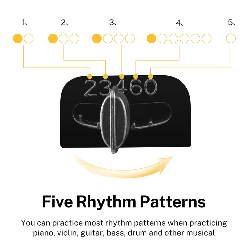 Donner DPM-1 Mechanical Metronome Black For Drum, Piano, Violin and Guitar