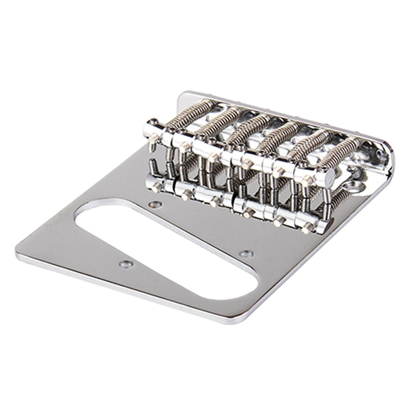 Musiclily Vintage 6-string Telecaster Bridge with 6 Saddles for Tele Style Guitar, Chrome