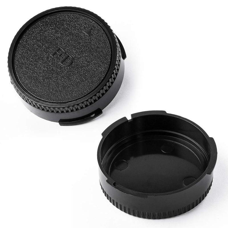 Body Cap and Lens Rear Cap Cover Replacement Set for Canon FD Mount Lens&Cameras,2 Sets