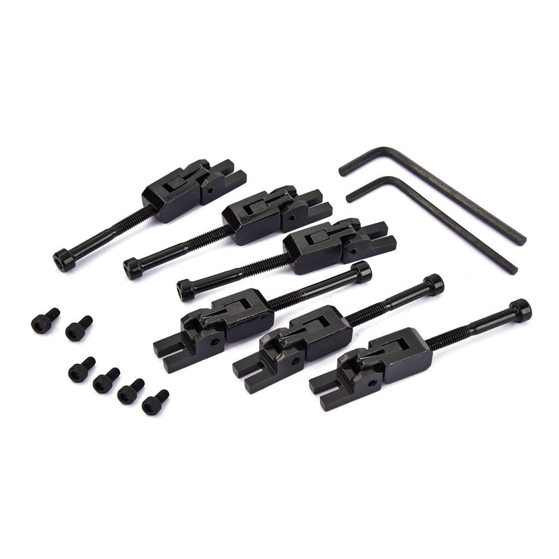 Alnicov Set of 6 Double Locking System Tremolo Locked Saddles for Floyd Rose Guitar with String Lock Screws