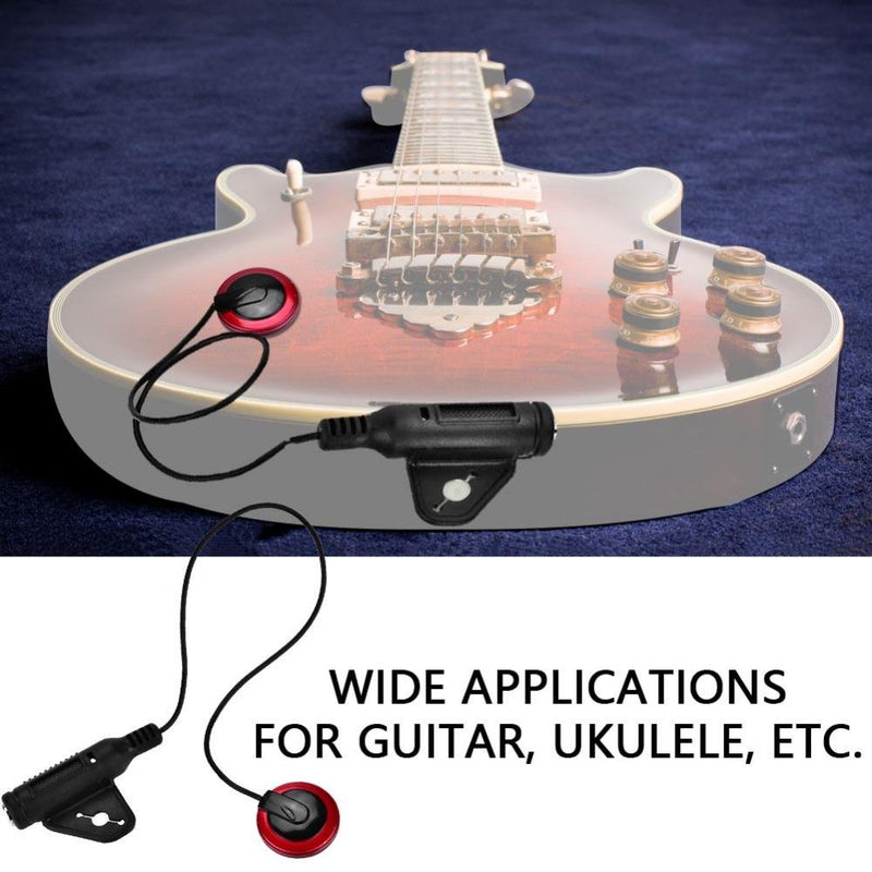 Drfeify Piezo Transducer Pickup, Piezo Contact Microphone Pickup for Guitar Violin Banjo Ukulele