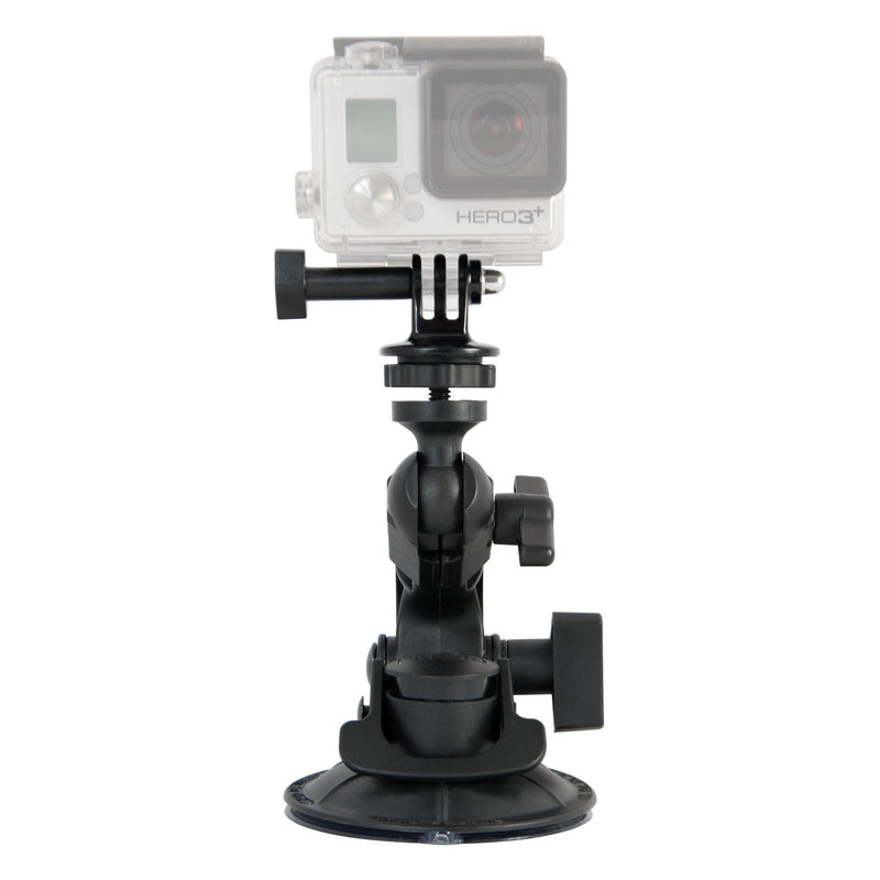 Delkin Devices Fat Gecko Mini Suction Camera Mount with GoPro Adapter (DDMNT-MINI-GP) , Black