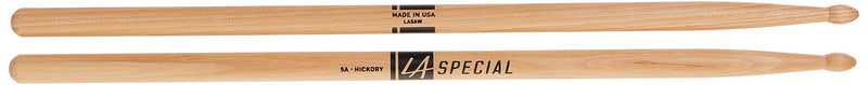 LA Specials 5A Hickory Drumsticks, Oval Wood Tip, Three Pairs Classic