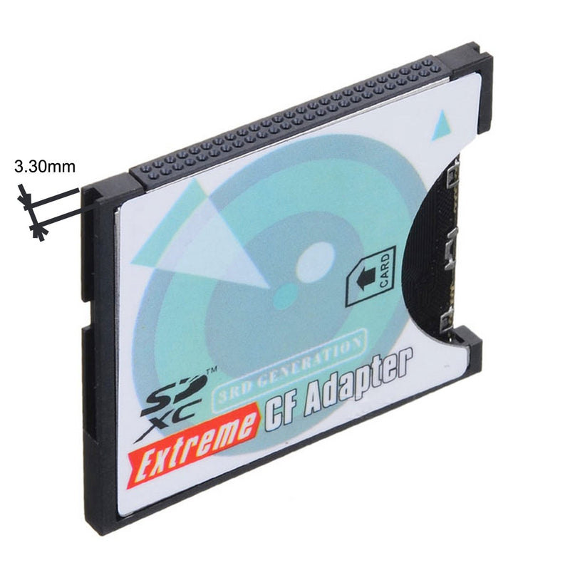 CY SD SDHC SDXC to CF Compact Flash Memory Card Adapter Reader Type I High-Speed Extreme CF to SD Card Reader Adapter blue