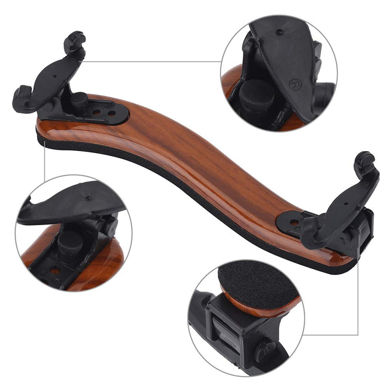 Drfeify 3/4 4/4 Violin Shoulder Rest, Adjustable Violin Shoulder Rest with Rubber Pad