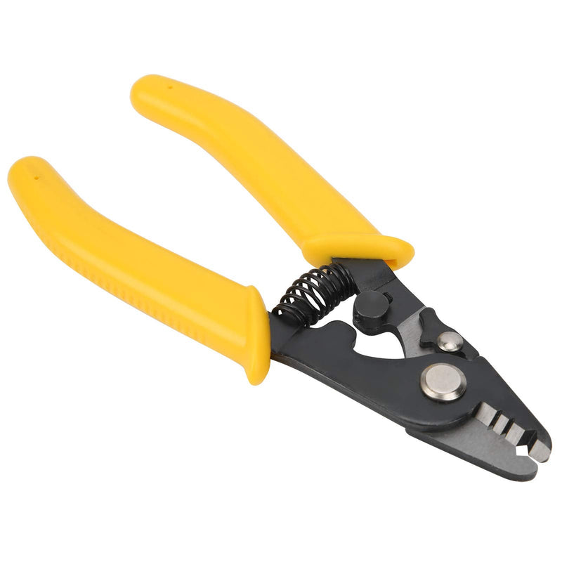 Wosune Stripping Pliers, 3 Holes Wire Strippers Pliers Fiber Wire Strippers Surface Blackening Treatment for Industry for Laboratory for Worker for Factory