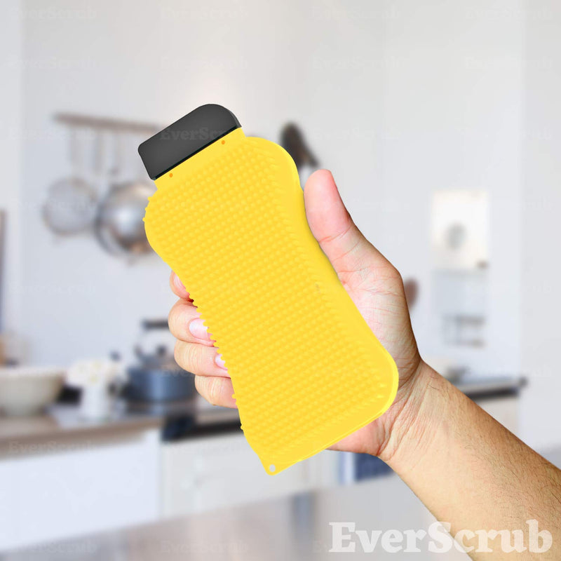[AUSTRALIA] - EverScrub Silicone Sponge (2 Pack) Multi-Purpose Kitchen Sponge with Scrubber, Scrapper & Squeegee Functions for Easy & Scratch-Free Cleaning & Dishwashing 