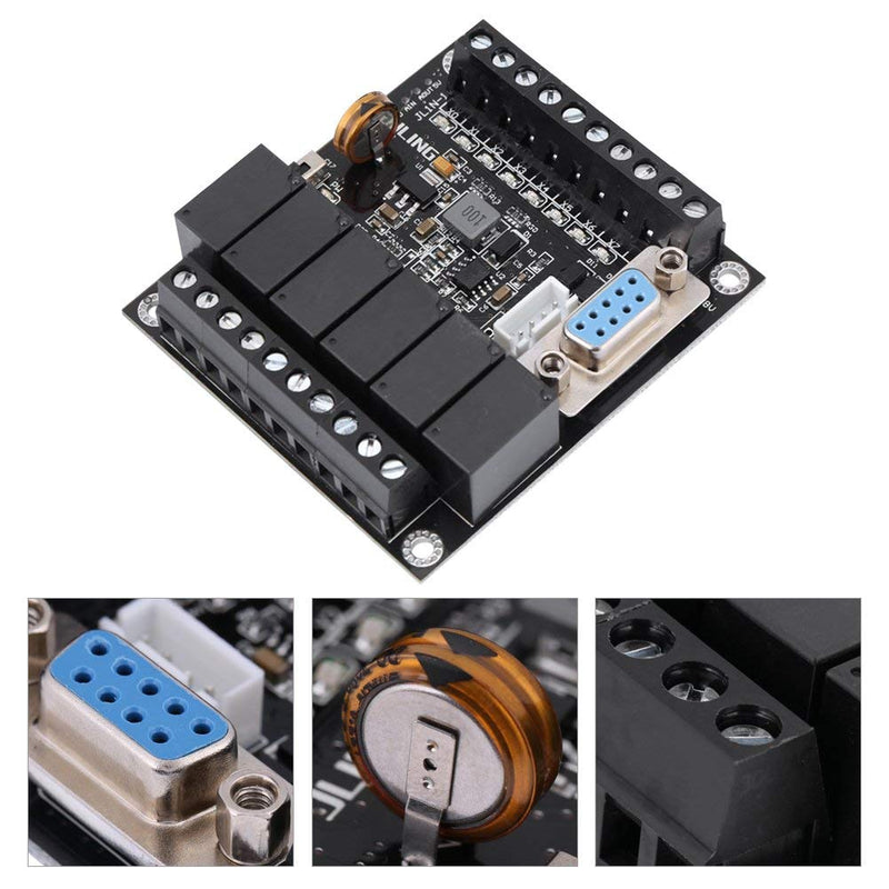 Programmable Logic Controller PLC Controller Kit Relay Output Industrial Programmable Control Board FX1N-14MR Relay Controller Module DC24V