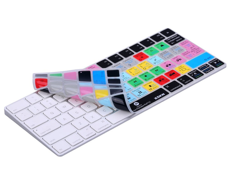 XSKN Adobe Premiere Shortcut Keyboard Silicone Cover Skin for Apple Magic Keyboard US and EU Layout Both (MLA22LL/A) (MLA22B/A)