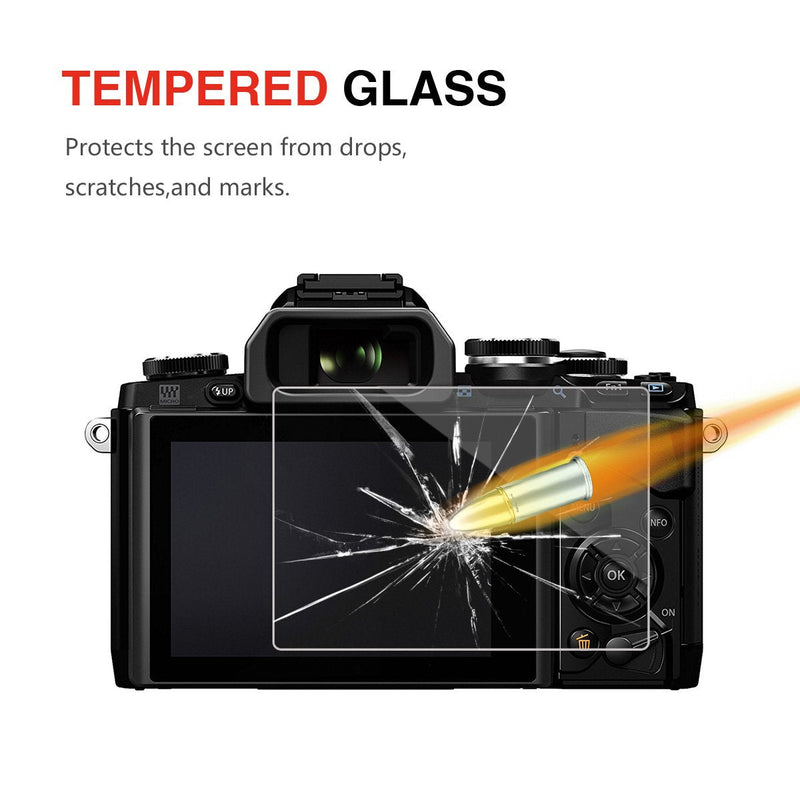 (Pack of 3) Tempered Screen Protector for Olympus OM-D E-M10 Mark III II E-M5 Mark II Pen-F E-P5 E-PL8 E-PL7 E-PL9, Akwox [0.3mm 2.5D High Definition 9H] Optical LCD Premium Glass Protective Cover