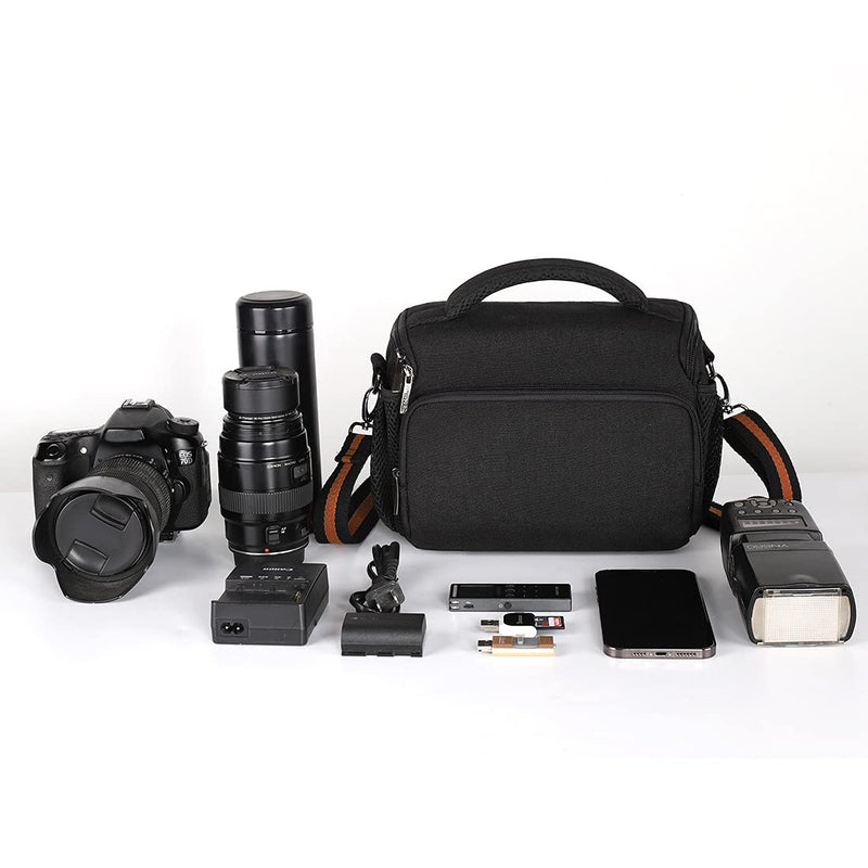 [AUSTRALIA] - DOMISO Camera Bag Case Waterproof Anti-Shock Shoulder Bag, Black 