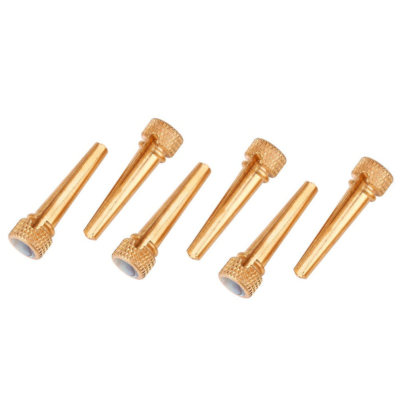 Dilwe Guitar Pins, 6Pcs Brass & Abalone Pins Bridge Pin Set for Acoustic Folk Guitar Guitars Upgrade Accessories