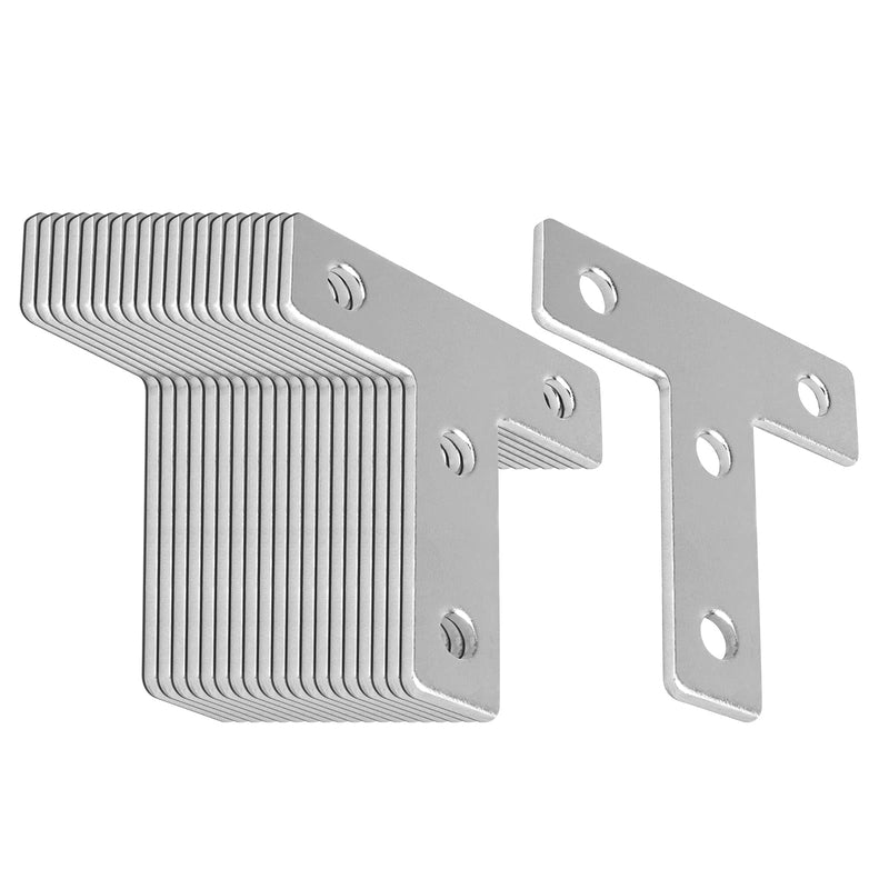 OTTFF 20 Pcs Aluminum Profile Connectors for 2020 Series, Aluminum Extrusion Linear Rail Channel Bracket for 3D Printer CNC DIY (T Shape) T Shape