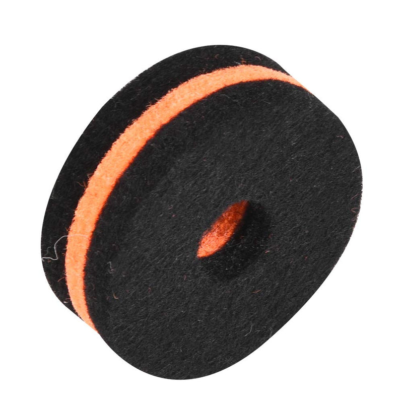 Dilwe Cymbal Stand Felt, 10 Pcs Cymbal Stand Felt 35mm Black Orange Cymbal Protection Sleeve Replacement Part