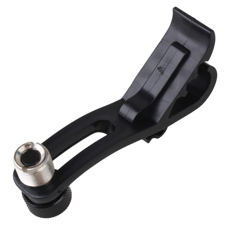 BQLZR Black Universal Drum Mic Clamp Shockproof Clip Holder Rim Mount