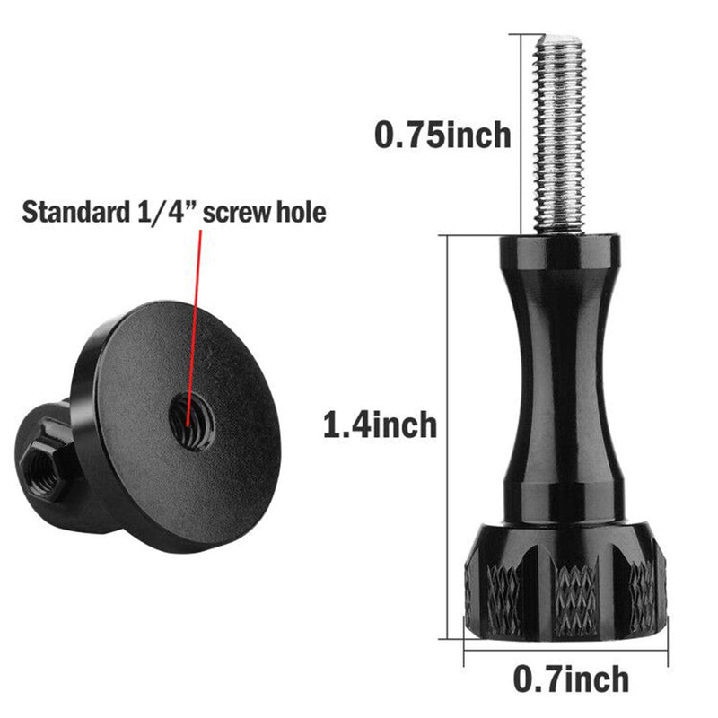 Tripod Adapter Mount with Thumb Screw Compatible with Gopro,Waterproof Aluminum Screw Mount Adapter for Tripod Compatible with Gopro Hero 9 8 7 6 5 4,Session 3 2 1,Dji Osmo,Sjcam,Xiaoyi Action Cameras
