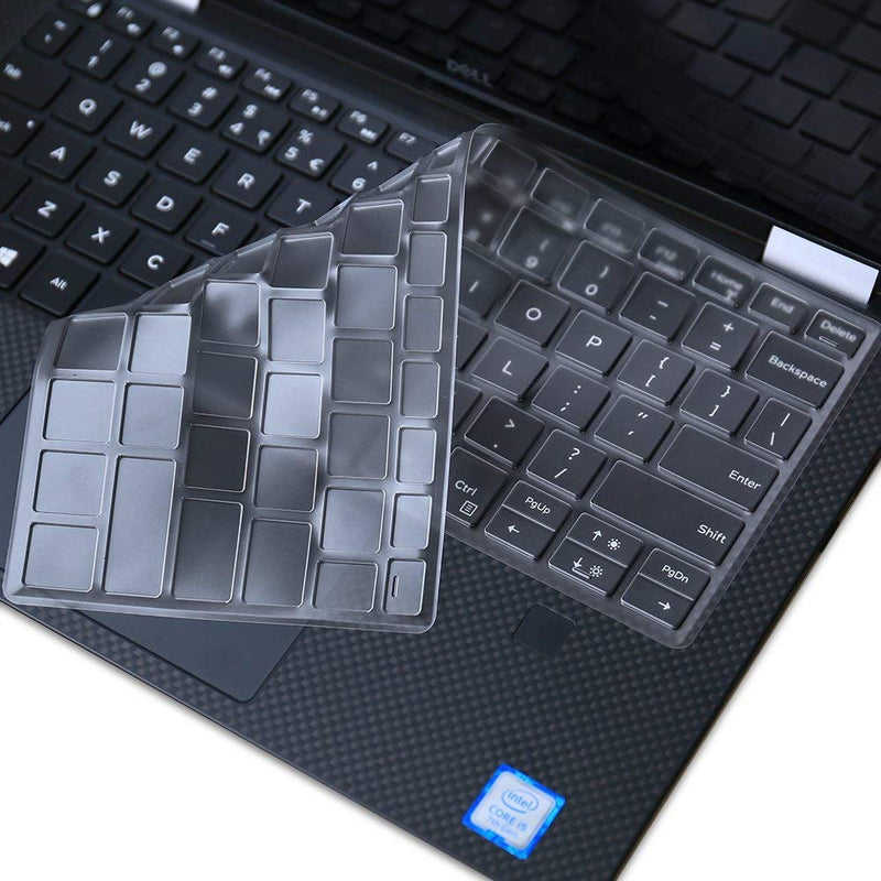 Ultra Thin Clear Keyboard Cover for 2019 Released Dell XPS 13 9380, Dell XPS 9370 and 9365 13-Inch 2 in 1 Ultrabook Computer(2018/2017),XPS 13.3 Standard Version 7390(Not for 13.4 2-in-1 Version 7390)