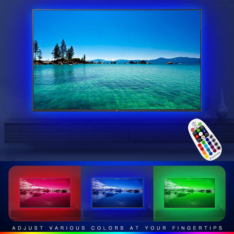 [AUSTRALIA] - LED Strip Lights, LAMINA 9.84ft/3M 5050 RGB LED Light Strip for 40 to 70in TV Lights Bias Lighting for TV Backlight ,USB LED TV Backlight Kit with Remote （16 Color and 6 Modes） Rgb Tv Light Strip 
