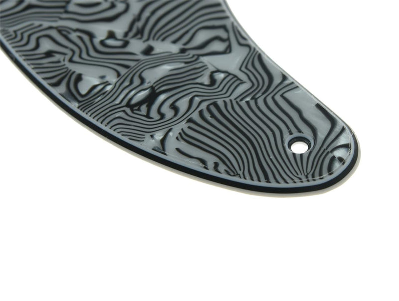 KAISH Vintage 5 Hole Tele Guitar Pickguard Black White Shell for US/Mexican Telecaster