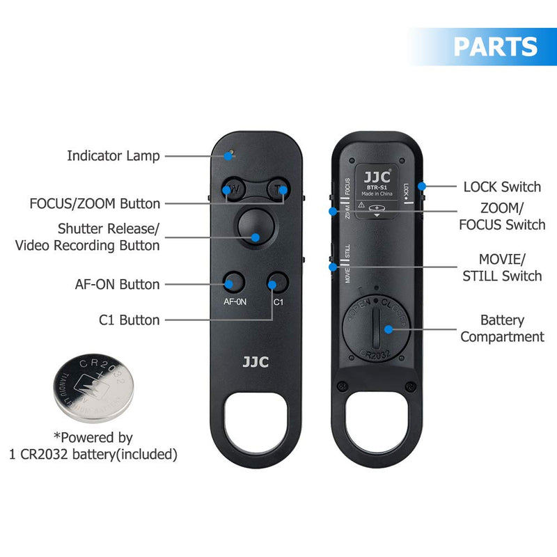 JJC Wireless Bluetooth Remote Control Replace Sony RMT-P1BT for Sony A1 ZV-1 A7C A6600 A6400 A6100 A7R IV A7R III A7 III A9 II DSC-RX100 VII DSC-RX0 II