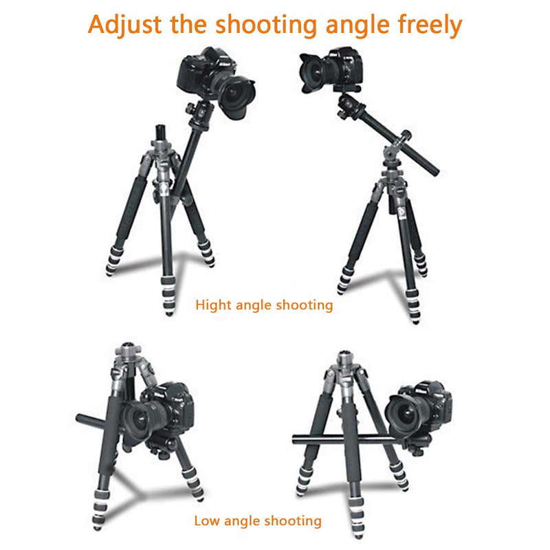 FOTOBETTER Camera Tripod Boom Arm,Rotatable Multi-Angle Tripod Center Column Extension for Studio Outdoor Macro Over Head Shooting,5kg Load Capacity,25mm Tube,32cm Length (BA-25 Tripod Extender)