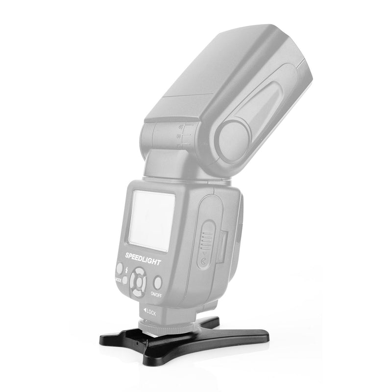 Anwenk Camera Flash Stand Flash Speedlight Hot Shoe Mount Stand with 1/4" Metal Tripod Thread for Flash Speedlight Speedlite, Compatible with Canon Nikon Sigma Olympus Panasonic Pentax 4 Pack Flash Hot Shoe Stand Mount