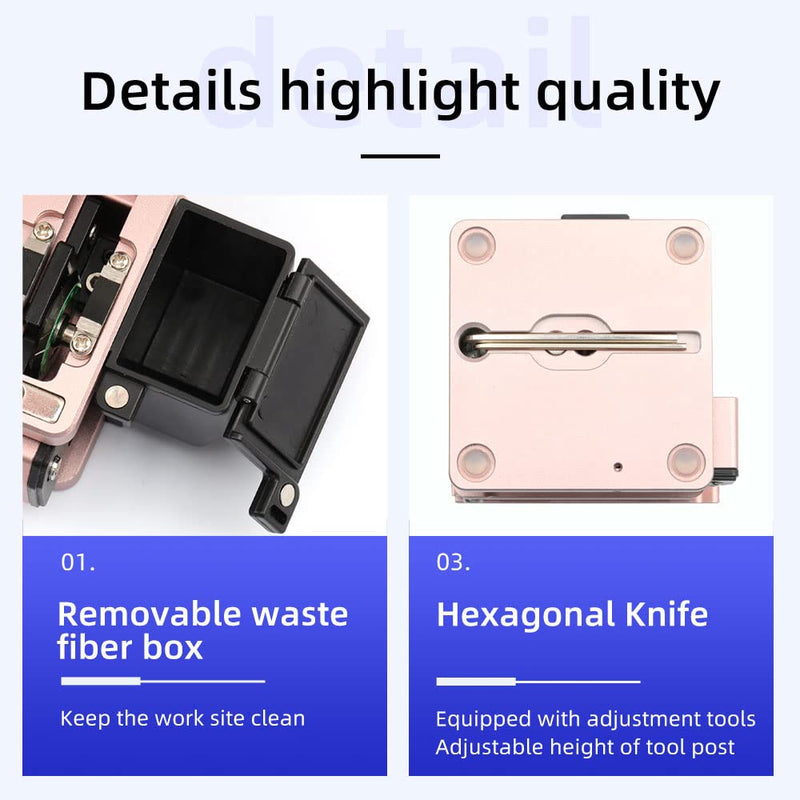 Fiber Cleaver HS-30 Cable Cutting Cutter Fiber Optic Cable Connector FTTH Tool Cutter High Precision FTTH Fiber Cleaver 16 surface blade