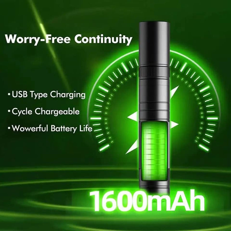 EBURQ Long Range Green Laser Pointer, Green High Power Lazer Pointer with Adjustable Focus for Night Astronomy Outdoor Camping and Hiking,Laser Pointer high Power with USB Charging
