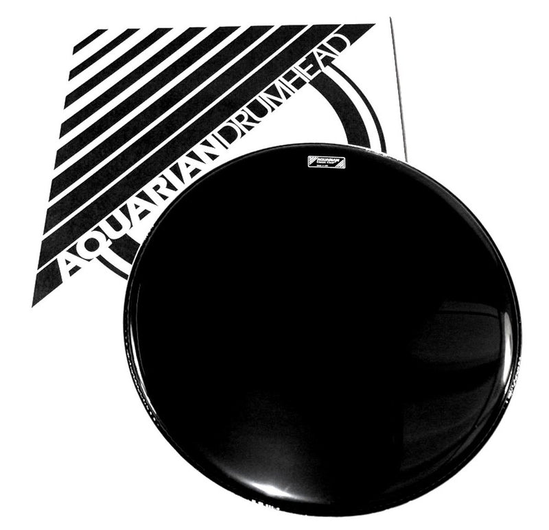 Aquarian Drumheads CC18BK Classic Clear 18-inch Tom Tom Drum Head, gloss black