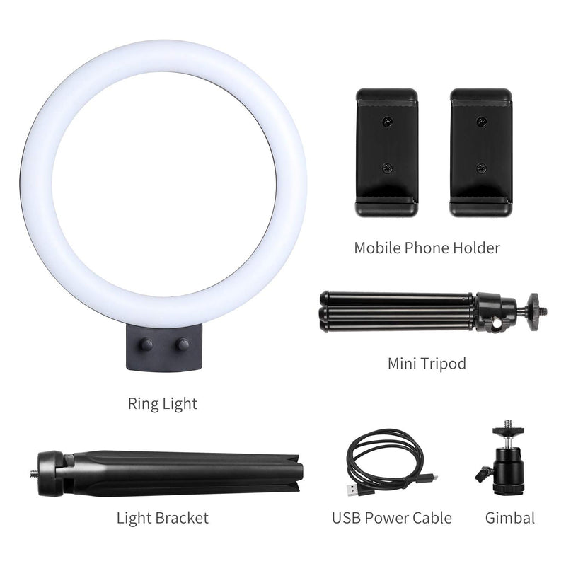 SH 7in Camera Photo Video Lighting Kit, LRing Light LED Video Photo Studio Adapter 9 inches