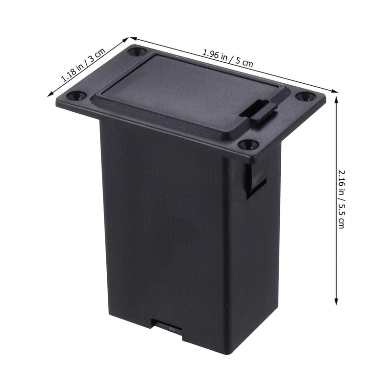 EXCEART 3pcs Pickup Battery Box 9V Plastic Guitar Active Battery Case Holder for Guitar Bass Pickup Replacement Tool (Black)
