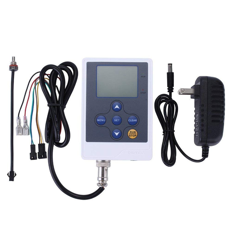 DIGITEN LCD Display Water Flow Control Meter Liquid Flow Rate Volume Counter Flowmeter Quantitative Controller Liter/Gallon LPM/GPM for Drip Irrigation System Beer Brewing DFC15 Controller