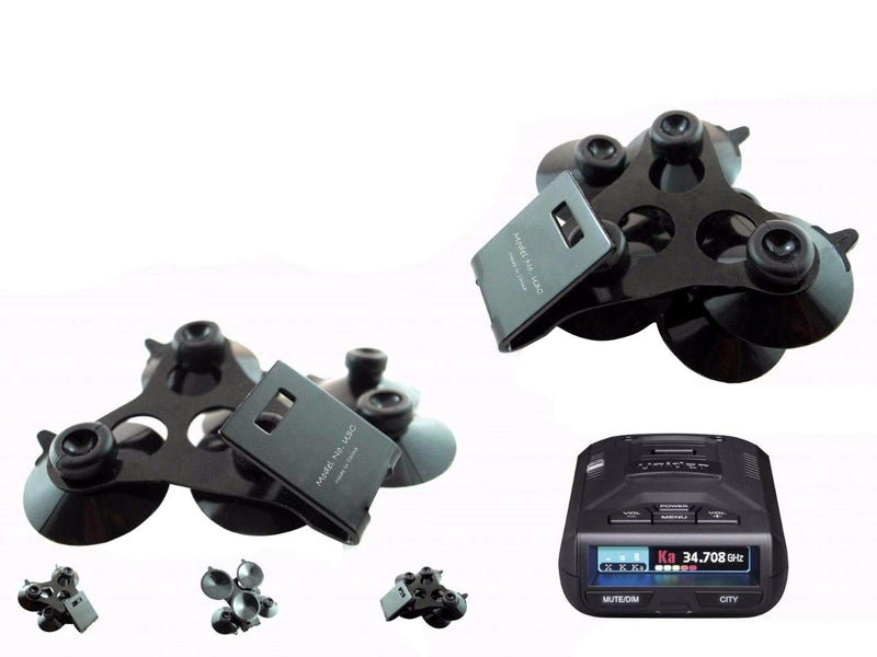 Noa Store R1 R3 Windshield Mount Bracket + 6 Black Suction Cups Compatible with Uniden Radar Detectors