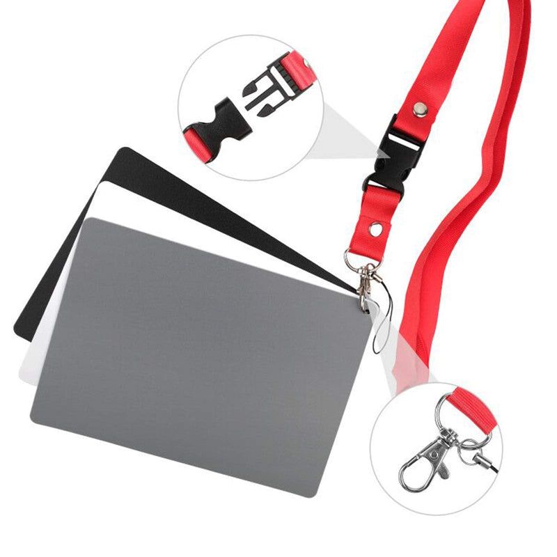White Balance Card, ChromLives Grey Card 18% Exposure Photography White Gray Card 5.3'' X 7.3'' for Video DSLR and Film Photography large size
