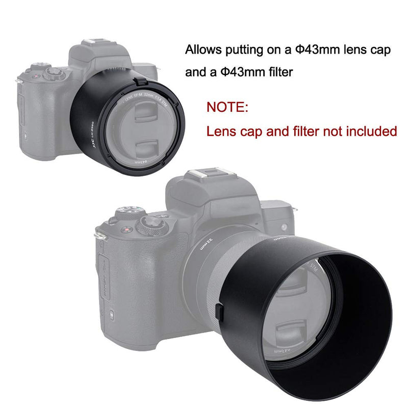 Lens Hood for Canon EF-M 32mm F1.4 STM Lens, Lens Shade Protector on EOS M6 Mark II M200 M100 M50, Replace Canon ES-60 Lens Hood Replace ES-60