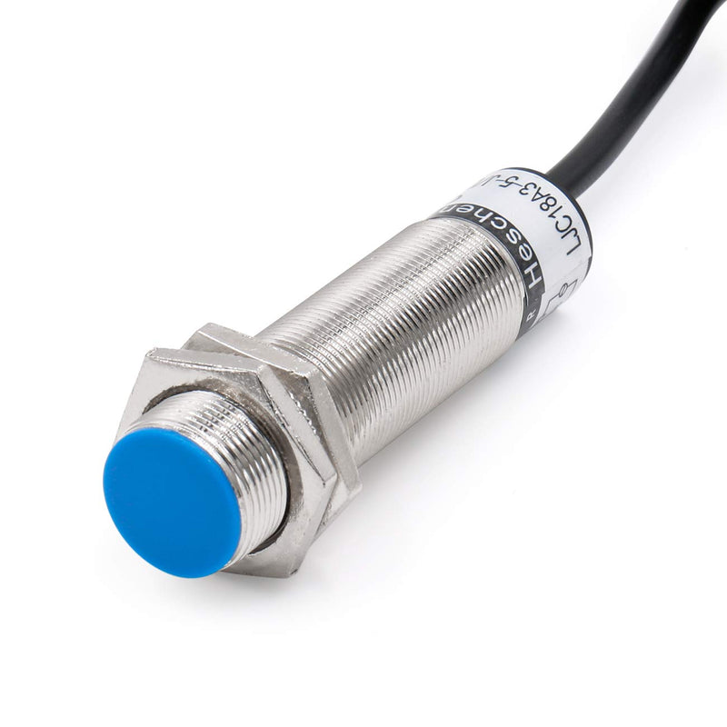 Heschen M18 Capacitive Proximity Sensor Switch Shield Type LJC18A3-5-J/DZ Detection 1-5mm 90-250VAC 400mA Normally Closed(NC) 2 Wires