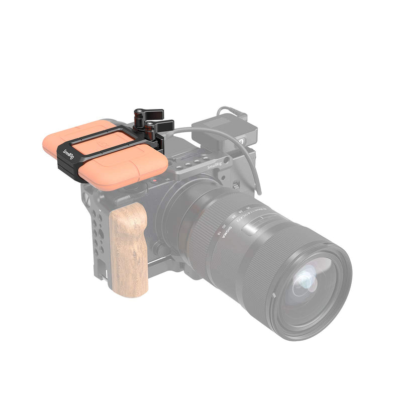 SMALLRIG Mount Bracket SSD Holder for LaCie Rugged SSD Compatible with SMALLRIG Cage for BMPCC 4K & 6K, Sigma FP, and Z CAM - 2814