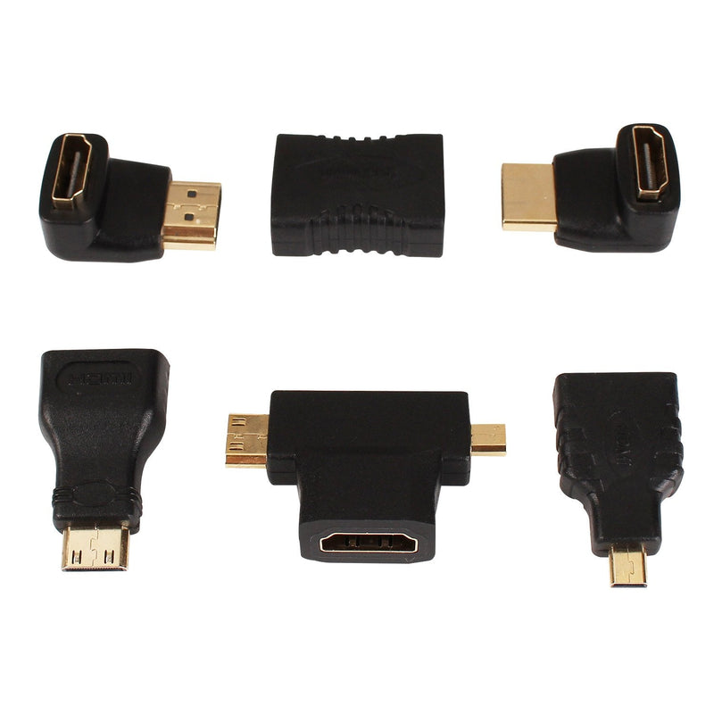 WAWPI Hdmi Cable Adapters 6pack MiniHdmi or Micor Hdmi or Male fmale