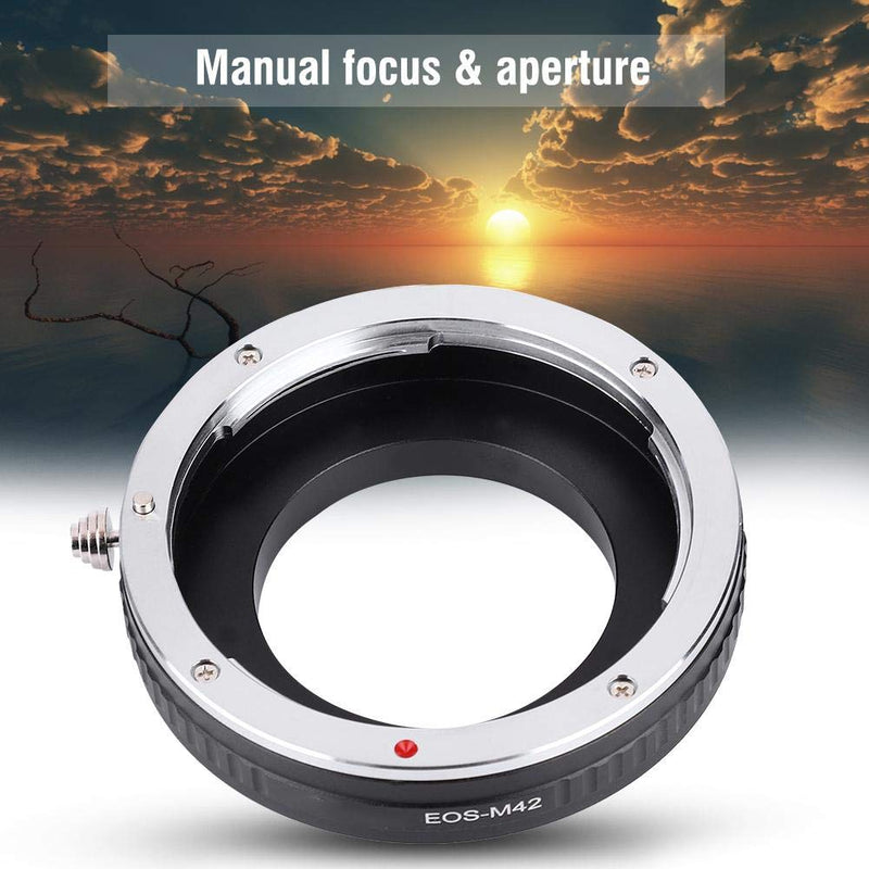 Pomya Camera Lens Adapter Ring, Alloy Lens Adapter Ring for Canon EF/EF-S Mount Lens to M42 Mount Camera, EOS-M42 Lens Converter