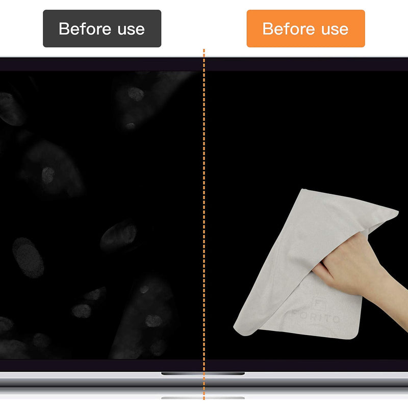 Microfiber Liner Cleaning Cloth 15" with Screen Keyboard Imprint Protection, Compatible with MacBook Pro 15" and 16"