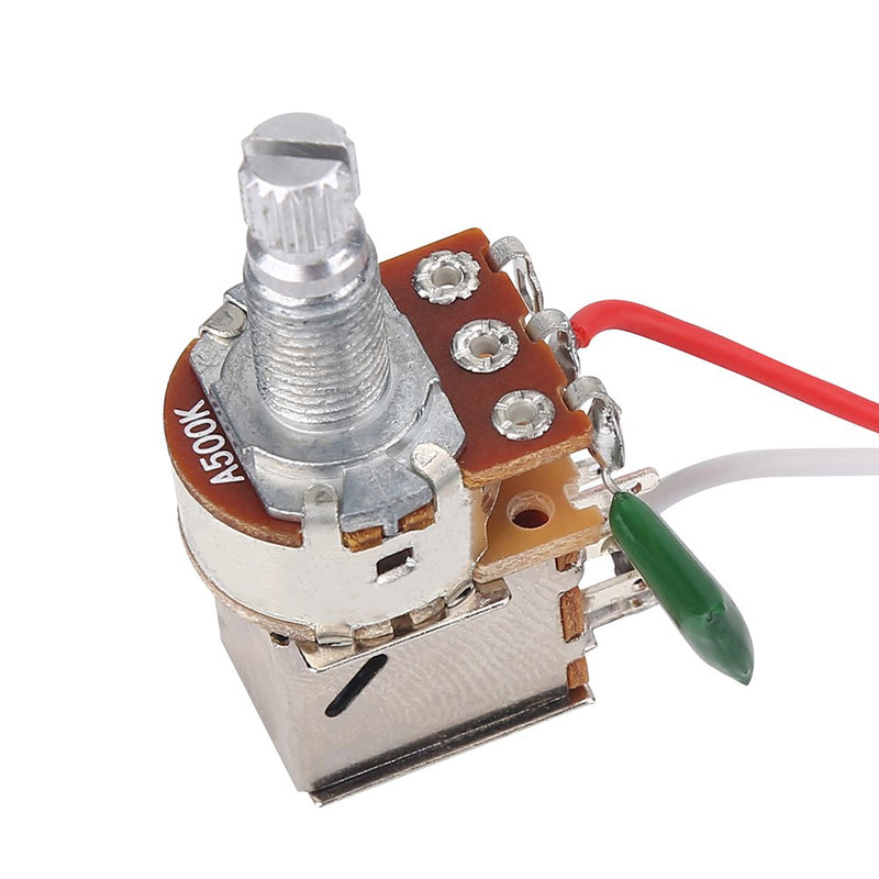 Guitar Way Switch, 3 Way Switch Guitar Switch Way 500 K Volume Tone Guitar Pre-wired Harness Kit with Base 0.94 inches