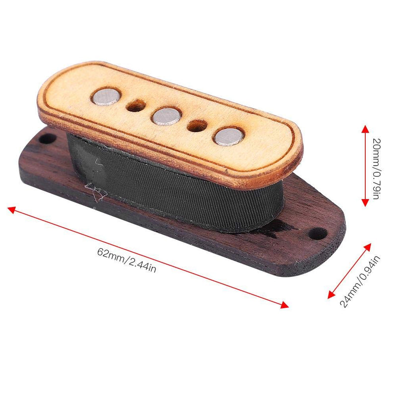 Bnineteenteam Guitar Pickups Pre Wired 3 String Pickup Input Jack 6.35mm Acoustic Electric Transducer Repair Parts Replacement for Cigar Box Guitar