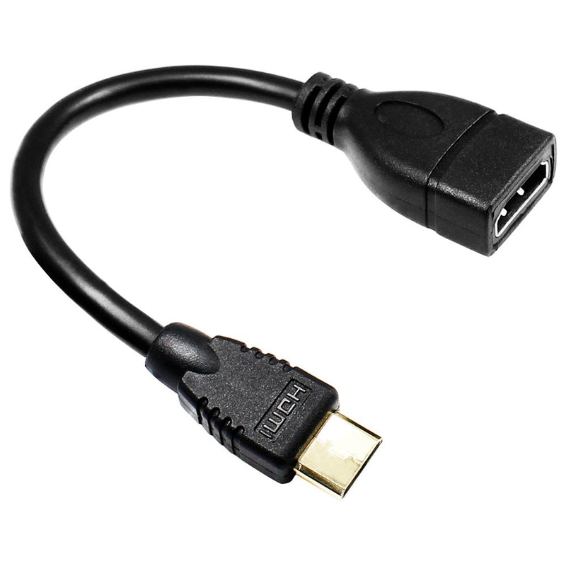 Afunta Mini HDMI Male to HDMI Female Converter Adapter Cable Cord 1080P