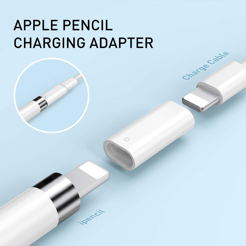 Delidigi iPencil Magnetic Cap Plus Charging Adapter and Tips Replacement Accessories Set for Apple Pencil 1st Generation(Cap+Tips+Adapter) Cap+ Tips+Adapter