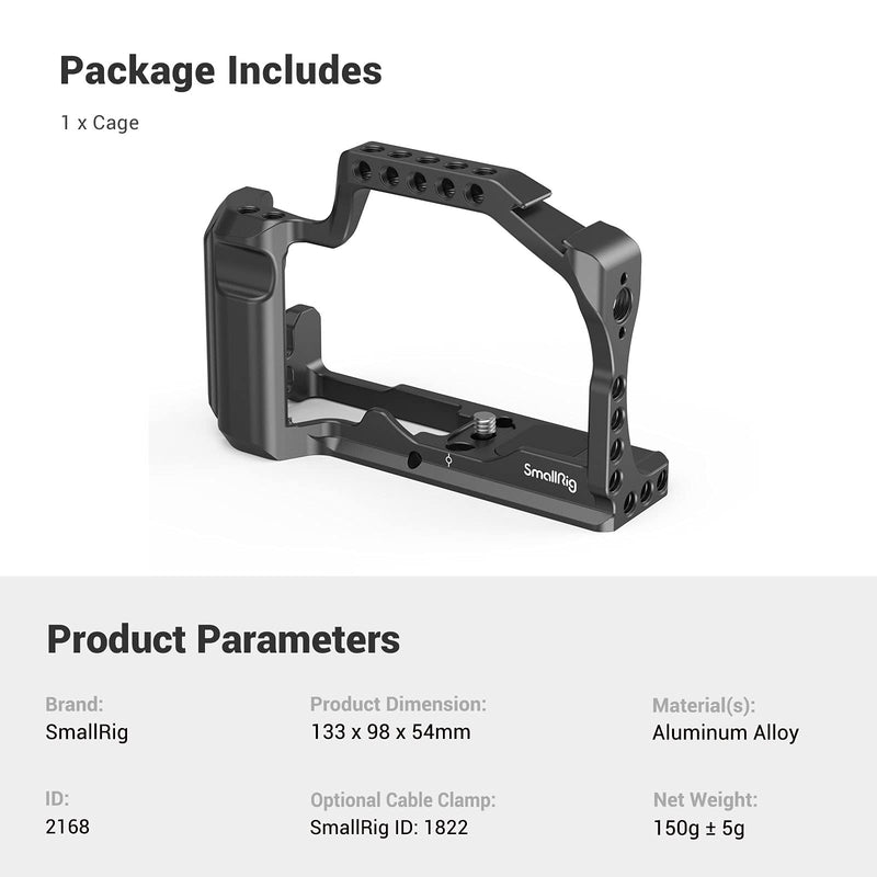 SmallRig M50 /M50 II /M5 Cage (Upgraded) , Aluminum Alloy Video Film Movie Making Rig with Integrated Grip and NATO Rail for Canon M50 /M50 II /M5 2168C M50 and m5 cage