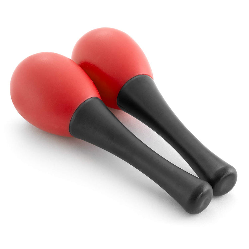 Mad About MAR01 Mini Maracas in Red, Egg Shaker Maracas, Pair of Percussion Shakers for Schools and Percussion Groups