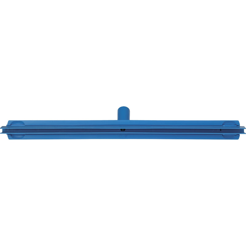 Vikan 77143 Rubber Polypropylene Frame Double Blade Squeegee, 24", Blue 7714