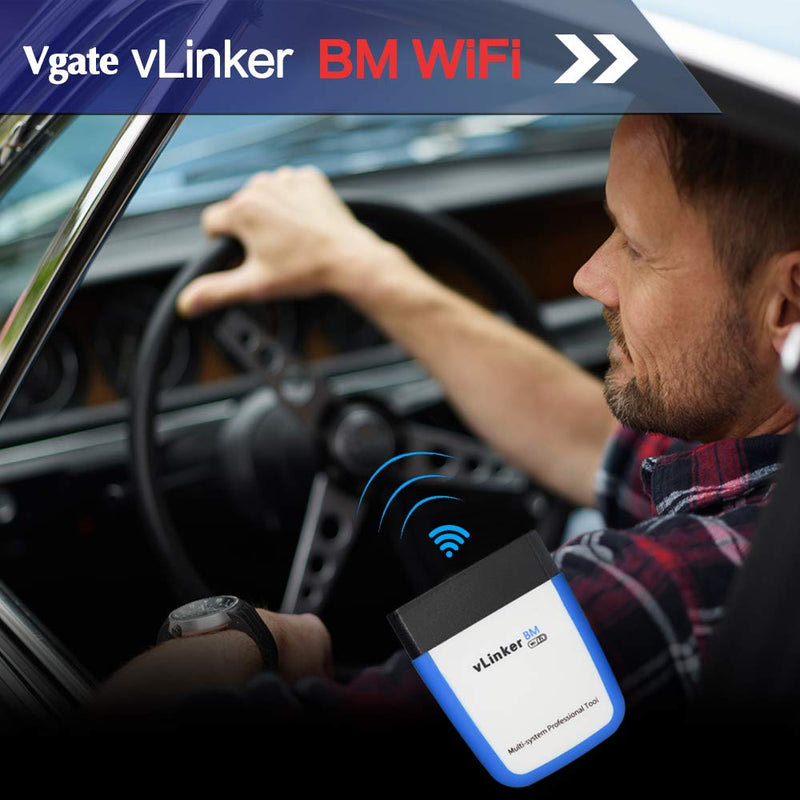Vgate vLinker BM WiFi OBD2 Diagnostic Scan Tool, OBDII Car Scanner for iOS, Android, and Windows - Made for BimmerCode